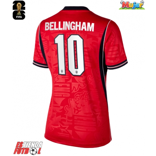 Inglaterra Jude Bellingham #10 Segunda Equipación Mujer Mundial 2026 Manga Corta